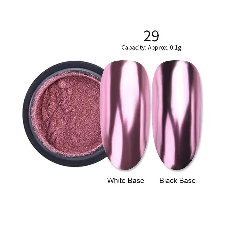 Metallic Mirror Chrome Nail Powder For Stunning Shine