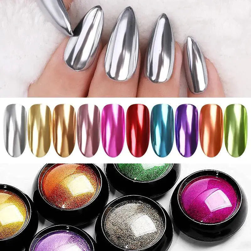 Metallic Mirror Chrome Nail Powder For Stunning Shine