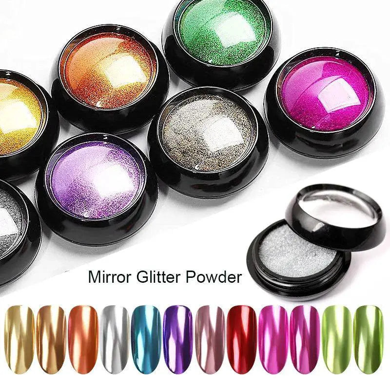 Metallic Mirror Chrome Nail Powder For Stunning Shine