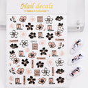 Metallic Nail Art Stickers Trendy 3D Strip Tape Designs