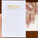 Metallic Nail Art Stickers Trendy 3D Strip Tape Designs