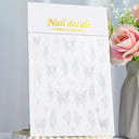 Metallic Nail Art Stickers Trendy 3D Strip Tape Designs