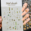 Metallic Nail Art Stickers Trendy 3D Strip Tape Designs