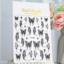 Metallic Nail Art Stickers Trendy 3D Strip Tape Designs