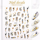 Metallic Nail Art Stickers Trendy 3D Strip Tape Designs