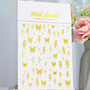 Metallic Nail Art Stickers Trendy 3D Strip Tape Designs