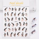 Metallic Nail Art Stickers Trendy 3D Strip Tape Designs