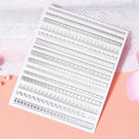 Metallic Nail Art Stickers Trendy 3D Strip Tape Designs