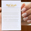 Metallic Nail Art Stickers Trendy 3D Strip Tape Designs