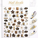 Metallic Nail Art Stickers Trendy 3D Strip Tape Designs