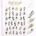 Metallic Nail Art Stickers Trendy 3D Strip Tape Designs