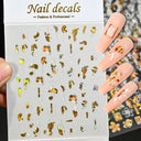 Metallic Nail Art Stickers Trendy 3D Strip Tape Designs