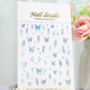 Metallic Nail Art Stickers Trendy 3D Strip Tape Designs