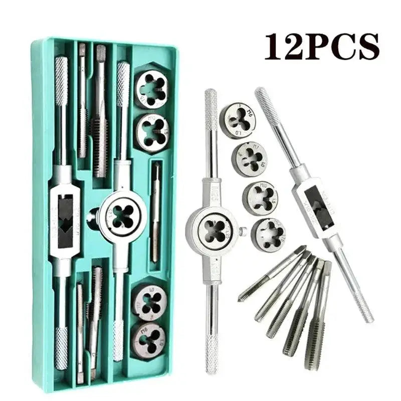 Metric Hand Tap and Die Set for Precision Metalworking