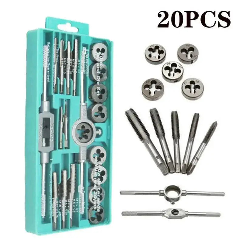 Metric Hand Tap and Die Set for Precision Metalworking