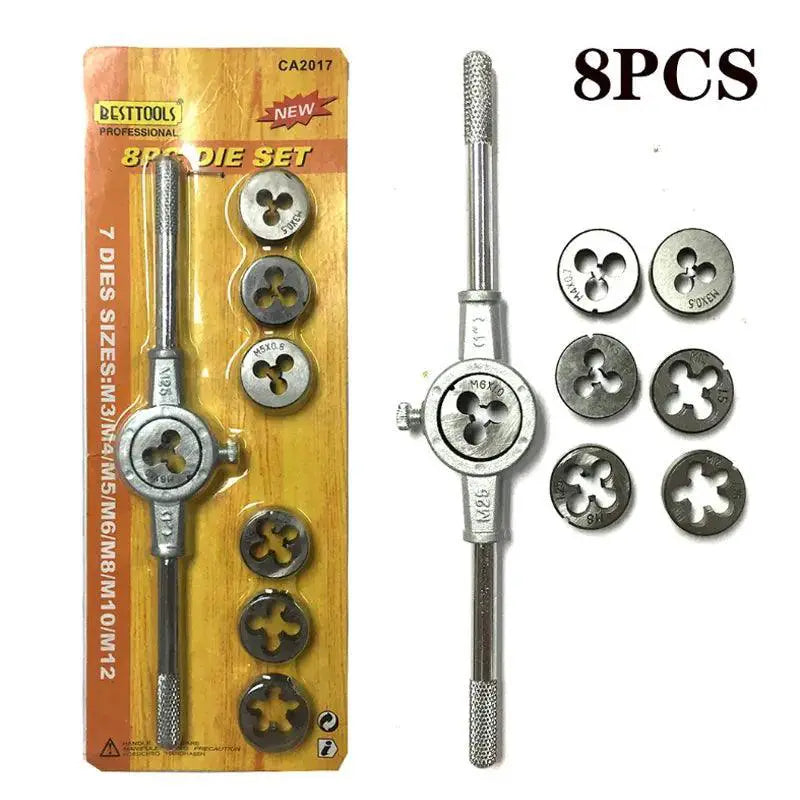 Metric Hand Tap and Die Set for Precision Metalworking