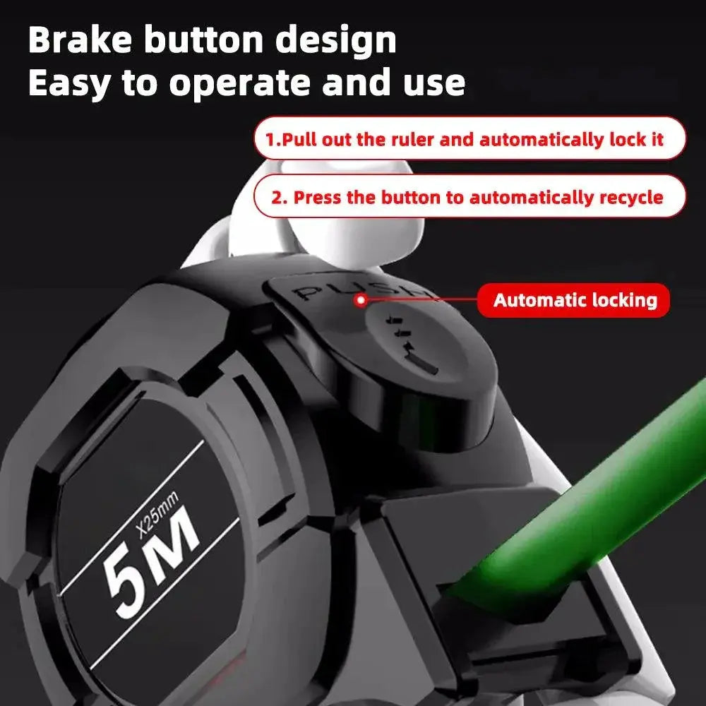 Metric Self Locking Fluorescent Tape Measure 5M 7.5M 10M