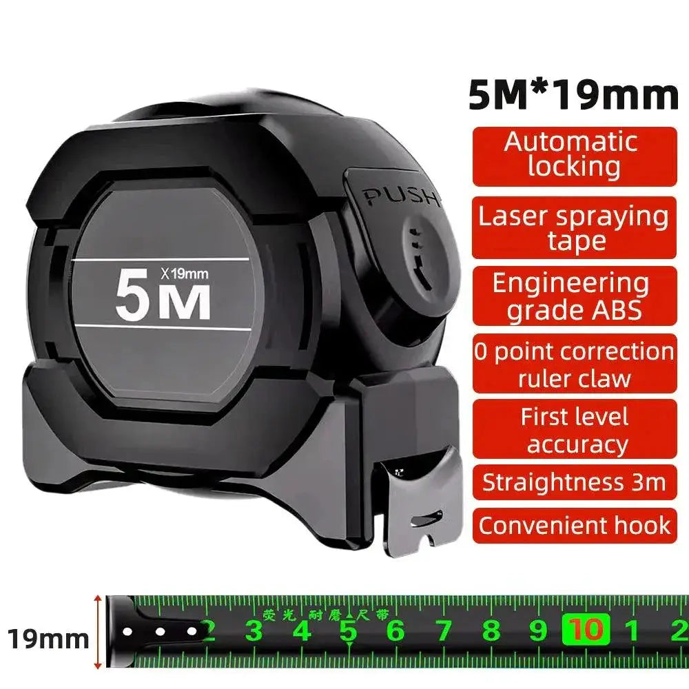 Metric Self Locking Fluorescent Tape Measure 5M 7.5M 10M