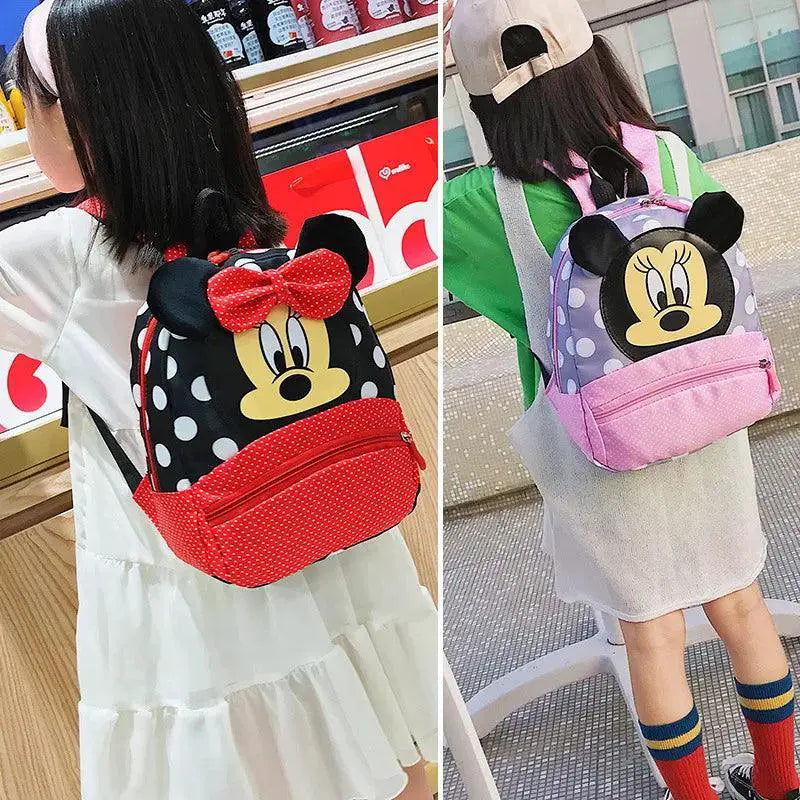 Mickey And Minnie Floral Denim Backpack Disney Kids Bag