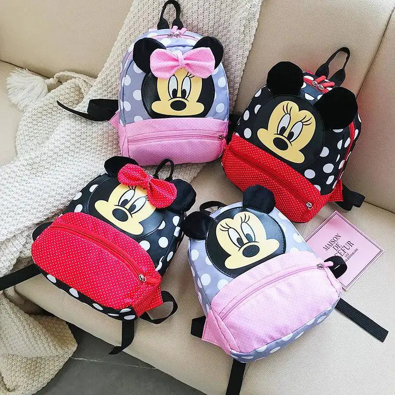 Mickey And Minnie Floral Denim Backpack Disney Kids Bag