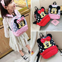 Mickey & Minnie Floral Denim Backpack Disney Kids Bag