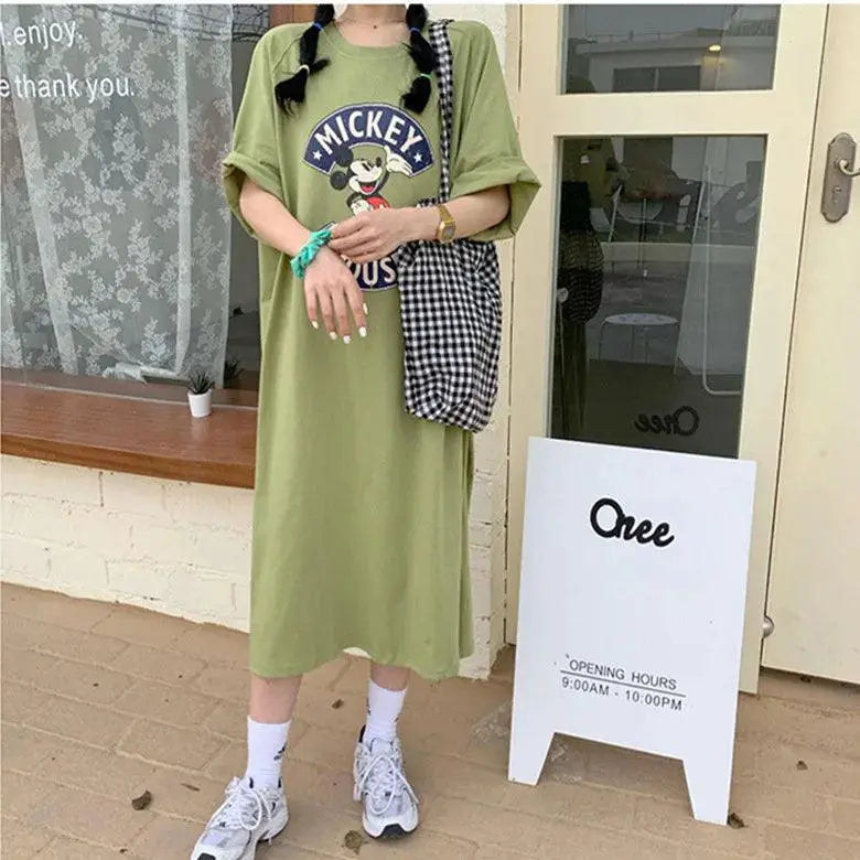 Mickey Mouse Cartoon Womens Dress Fun Stylish Summer Trend