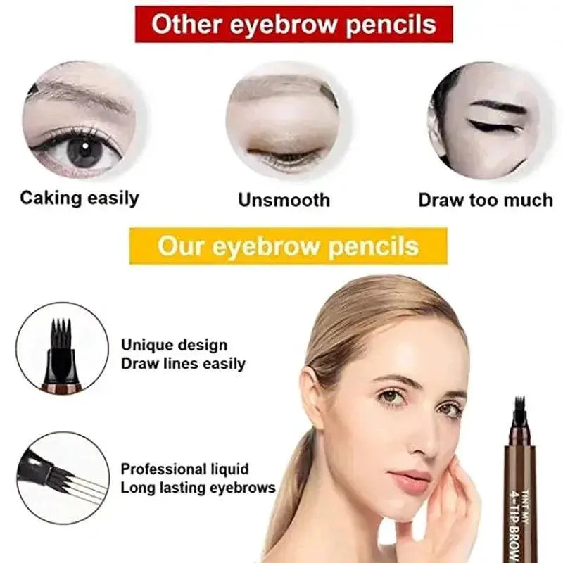 Microblading Eyebrow Pen Set Five Colors For Natural Brows
