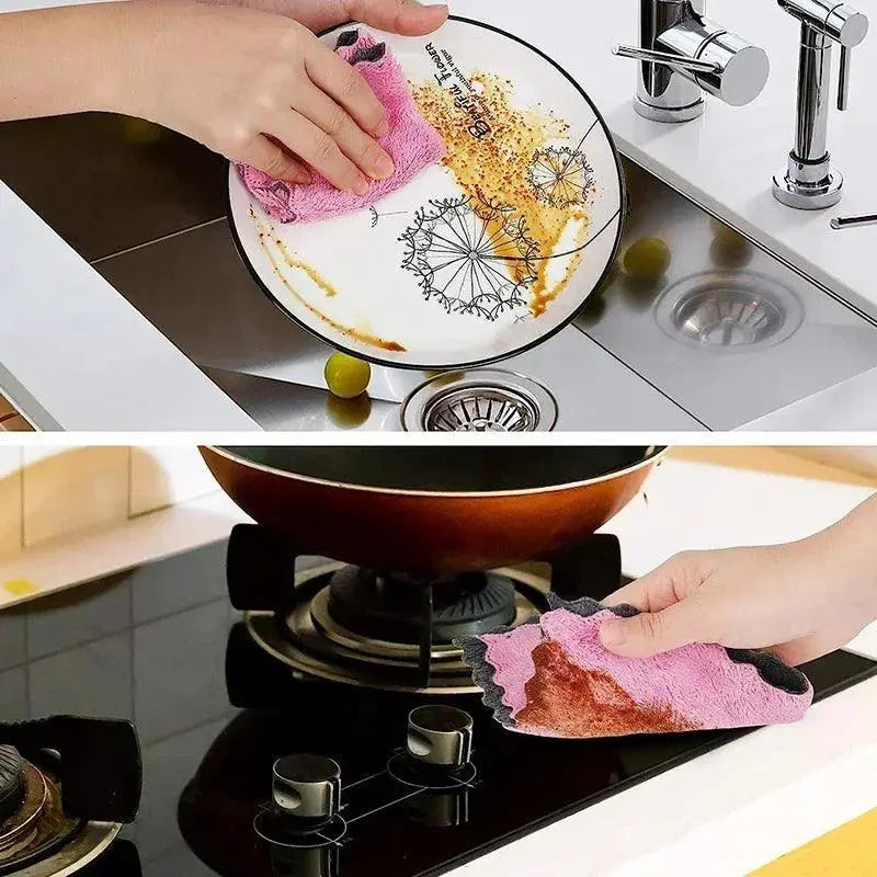 Microfiber Kitchen Cleaning Cloth for Effortless Shine