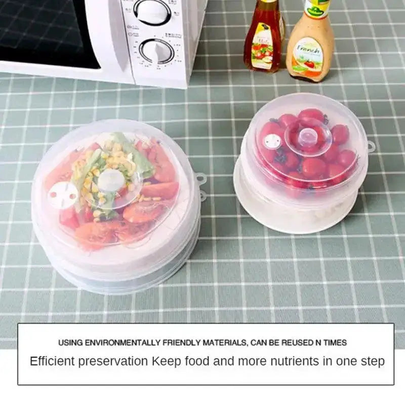 Microwave Safe Anti Splatter Lid With Steam Vents Compact