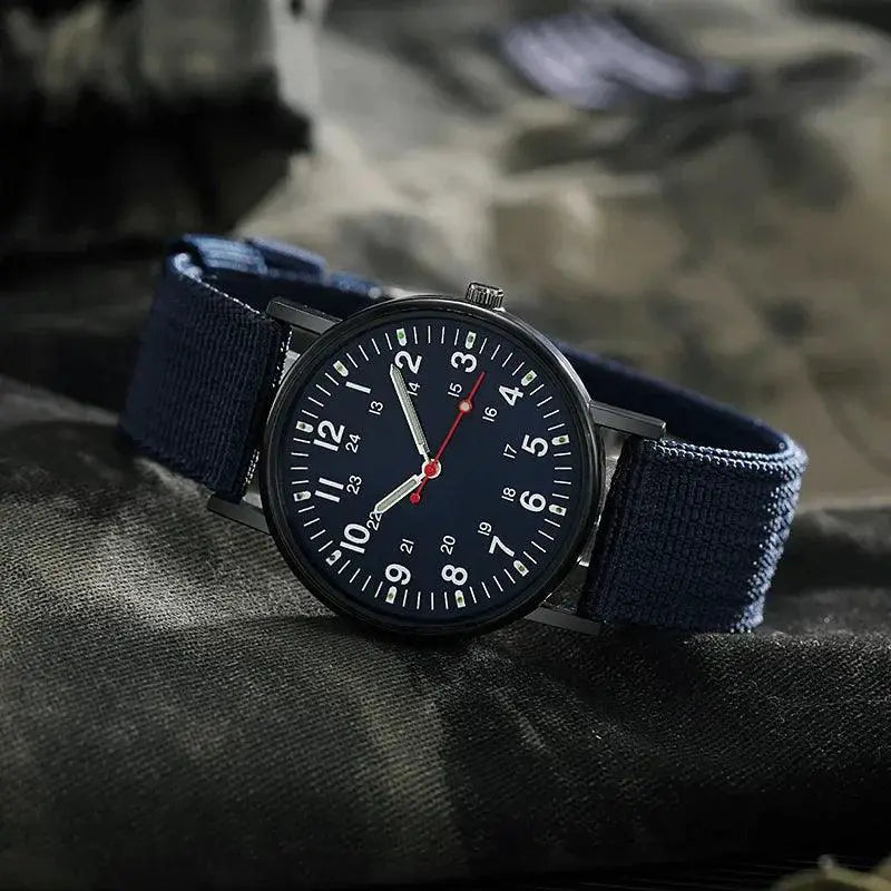 Military Style Mens Watch Tactical Nylon Band Wristwatch