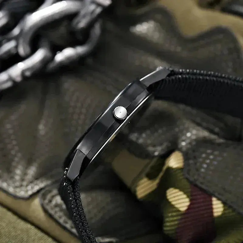 Military Style Mens Watch Tactical Nylon Band Wristwatch
