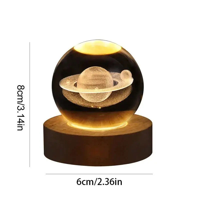 Milky Way Galaxy Crystal Ball LED Night Light Lamp