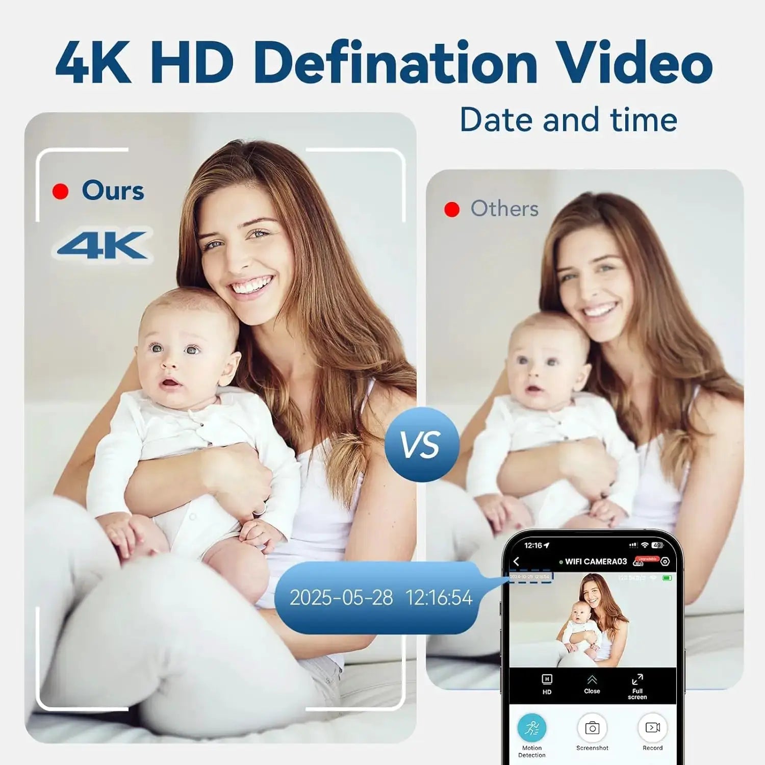 Mini 1080P WiFi Security Camera Indoor Night Vision Motion Detection Smart Home