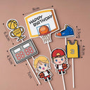 Mini Basketball Sneaker Cake Toppers for Boys Slam Dunk