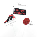 Mini Basketball Sneaker Cake Toppers for Boys Slam Dunk