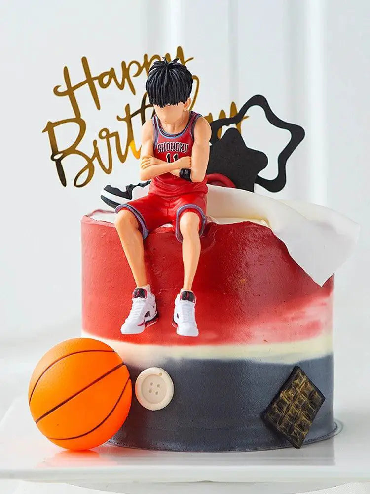 Mini Basketball Sneaker Cake Toppers for Boys Slam Dunk