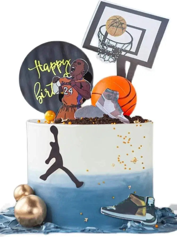 Mini Basketball Sneaker Cake Toppers for Boys Slam Dunk