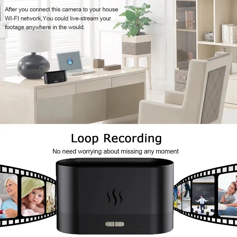 Mini Camera Full HD 1080P WiFi Home Monitor with Humidifier and Night Vision Pro