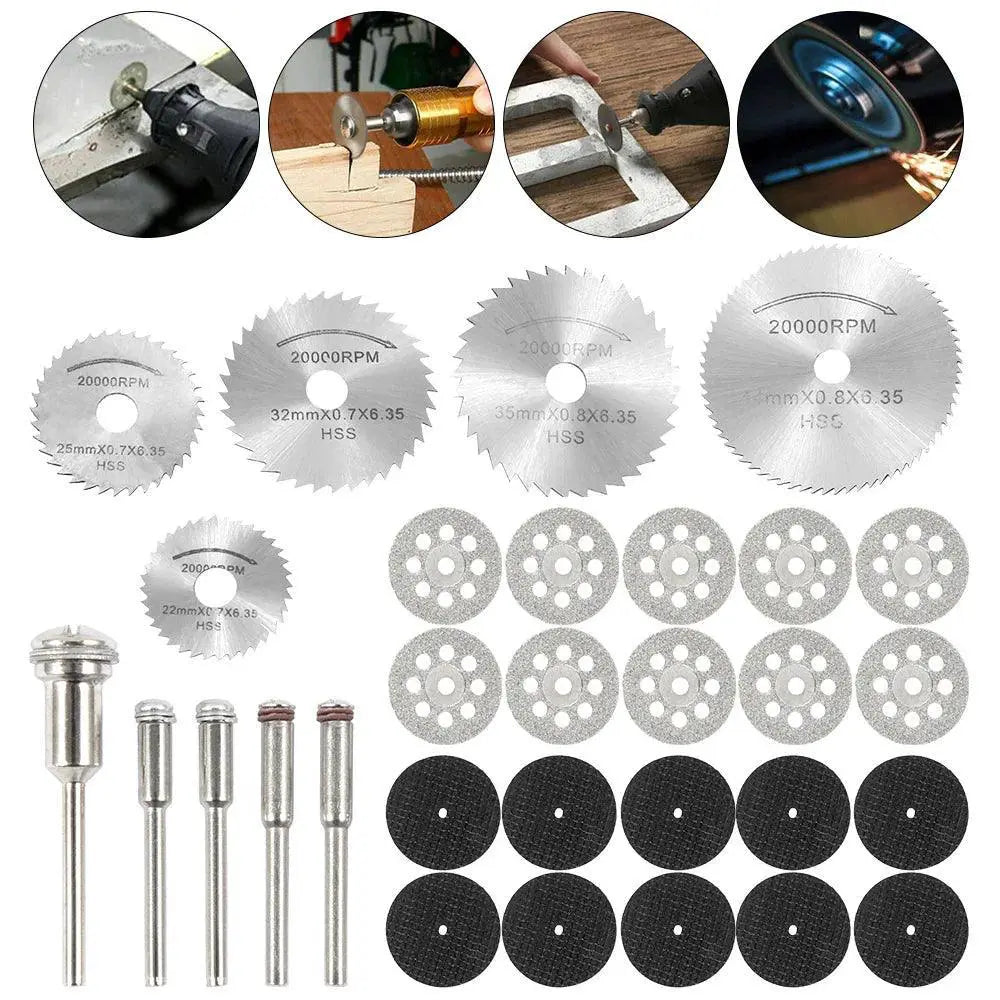 Mini Circular Saw Blade Set For Dremel Accessories 32Pcs