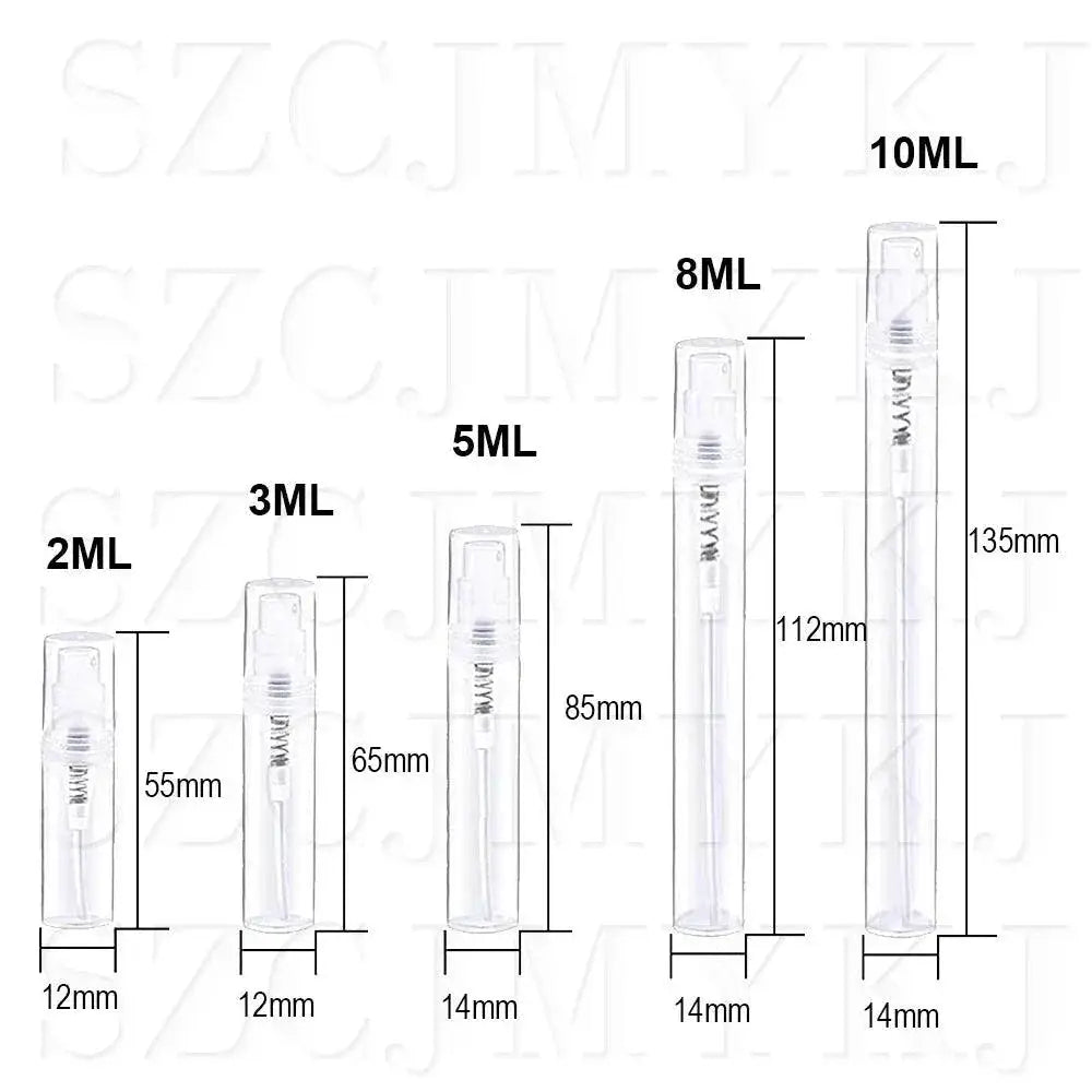 Mini Clear Plastic Spray Bottle Travel Set 20 Bottles