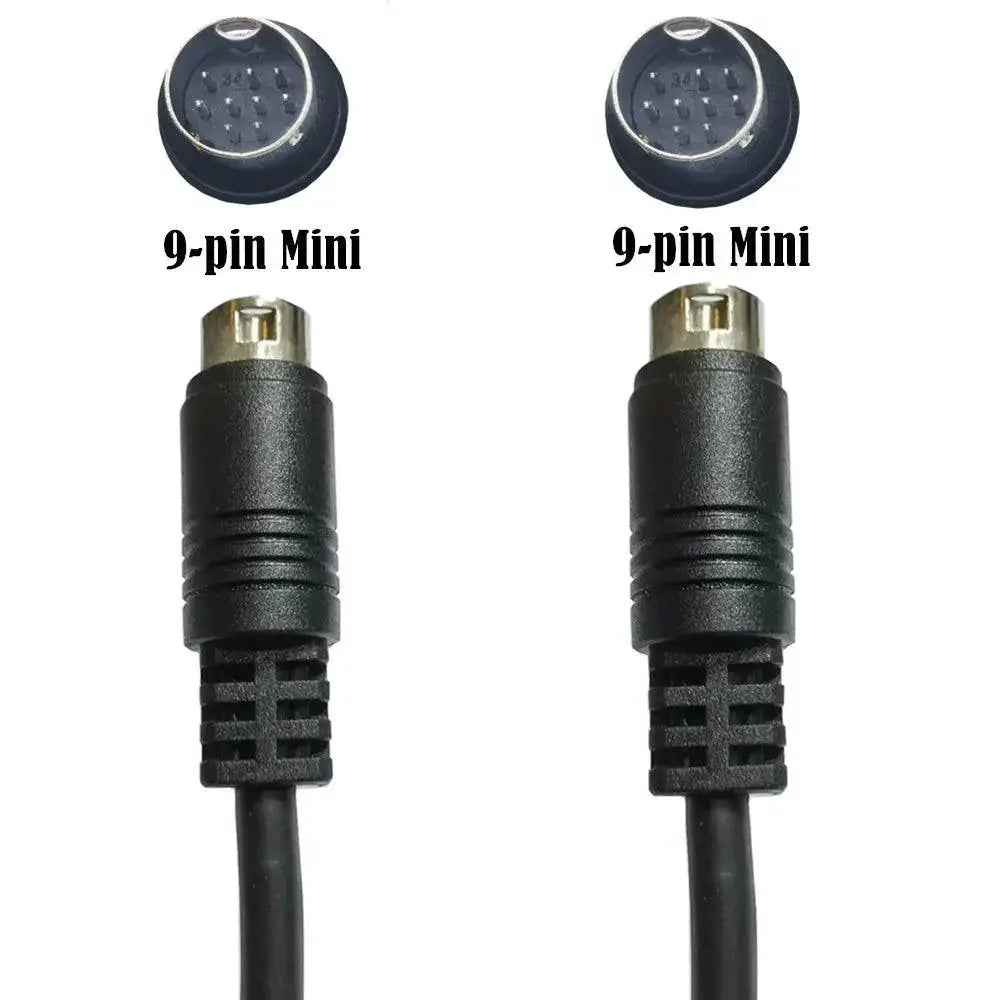 Mini Din 9 Pin Male To 9 Pin Male Audio Cable 1m 2m 3m