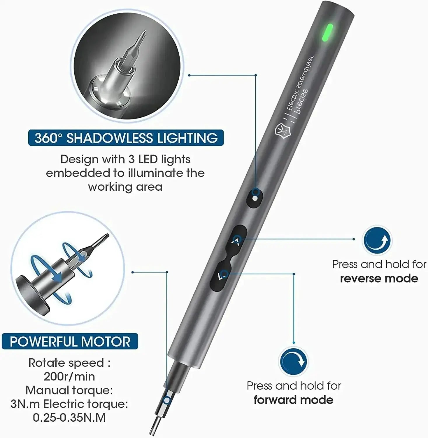 Mini Electric Screwdriver 12 in 1 Rechargeable Cordless Set