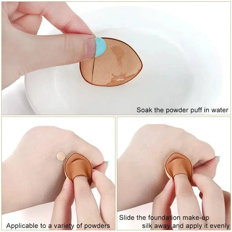Mini Finger Puff Makeup Sponge Set Beauty Blender Kit