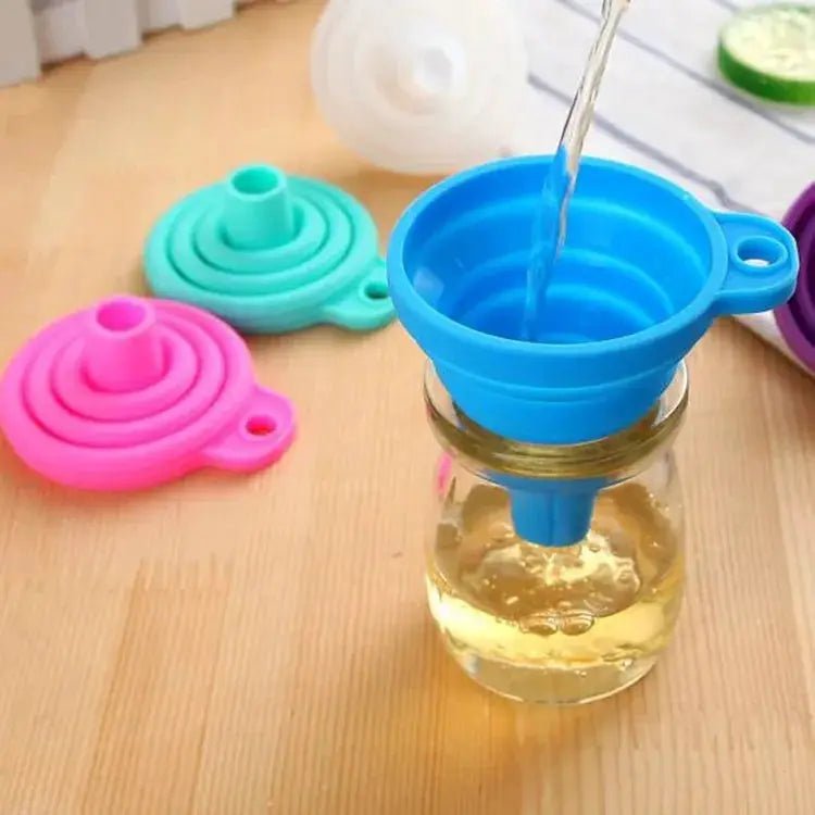 Mini Foldable Silicone Funnel Collapsible Portable Oil Beer Compact Kitchen