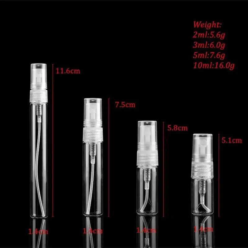 Mini Glass Perfume Bottle Set 2ml 3ml 5ml 10ml Storage