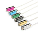 Mini Harmonica Pendant Necklace Creative Four-hole Musical Instruments