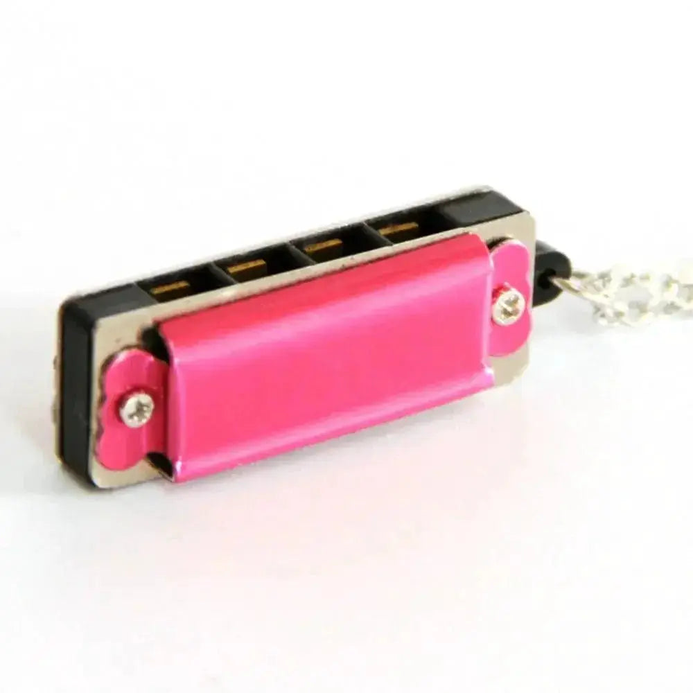Mini Harmonica Pendant Necklace Four Hole Musical Instrument