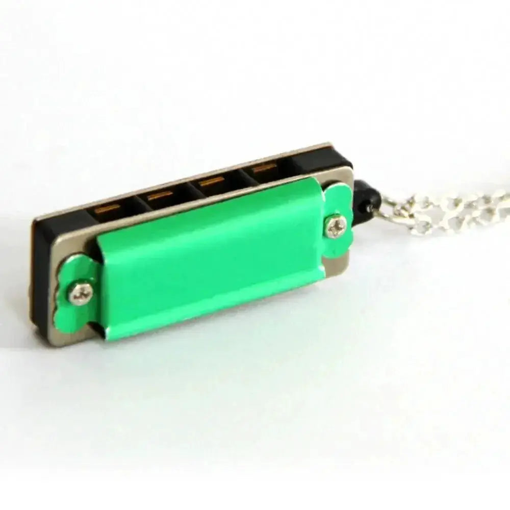 Mini Harmonica Pendant Necklace Four Hole Musical Instrument