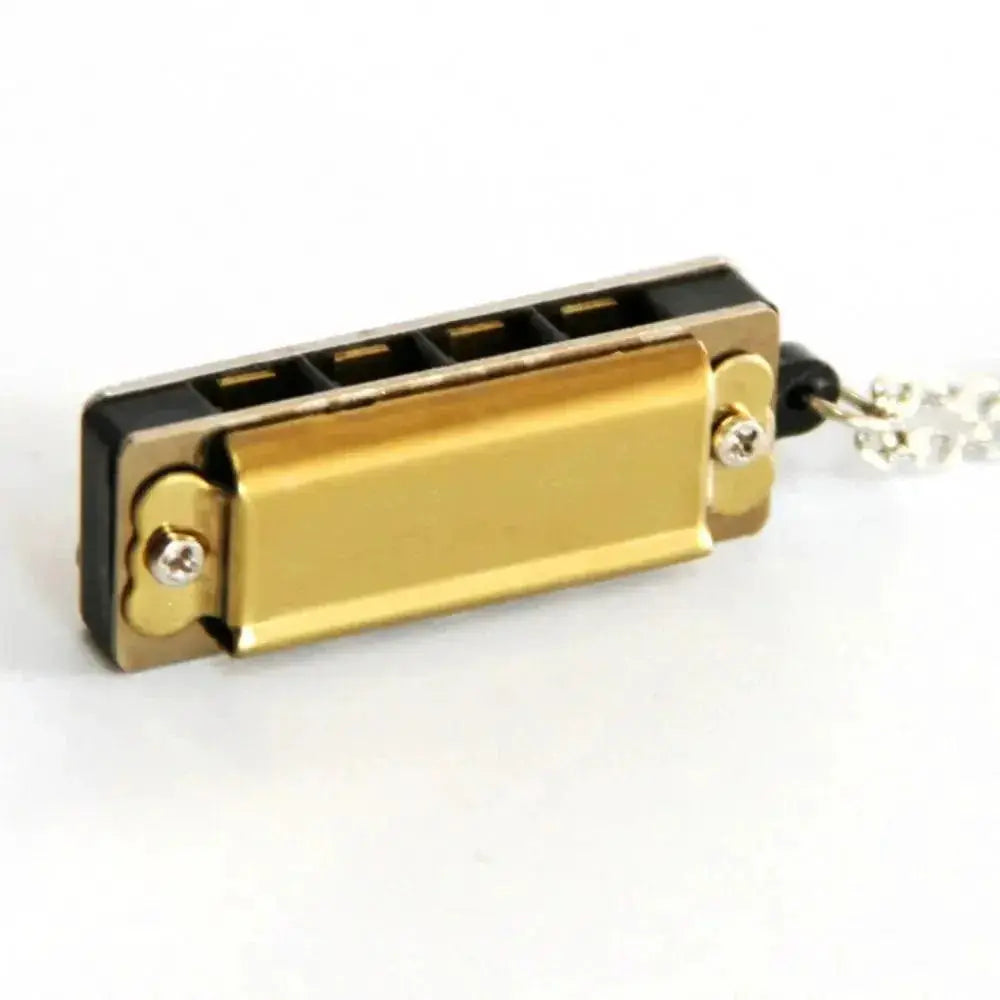 Mini Harmonica Pendant Necklace Four Hole Musical Instrument