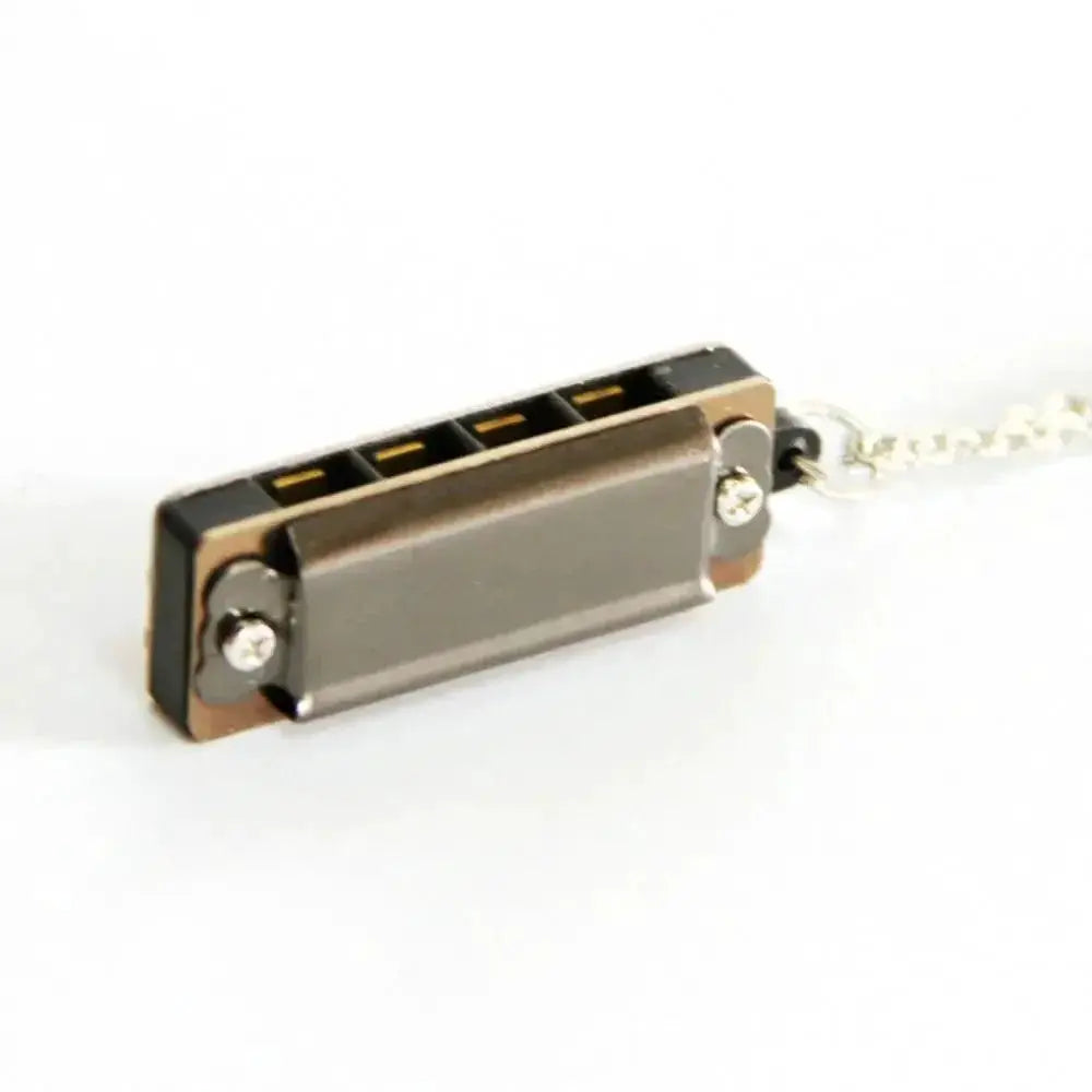 Mini Harmonica Pendant Necklace Four Hole Musical Instrument